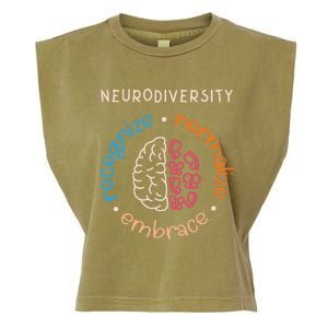 Neurodiversity Celebrate Mental Health ADHD Autism Awareness Garment-Dyed Women's Muscle Tee