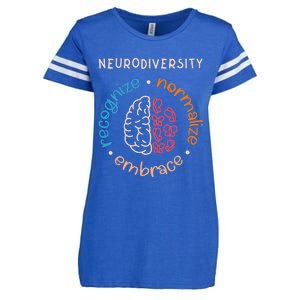 Neurodiversity Celebrate Mental Health ADHD Autism Awareness Enza Ladies Jersey Football T-Shirt