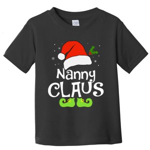 Nanny Claus Matching Family Christmas 2022 Costume Santa Toddler T-Shirt