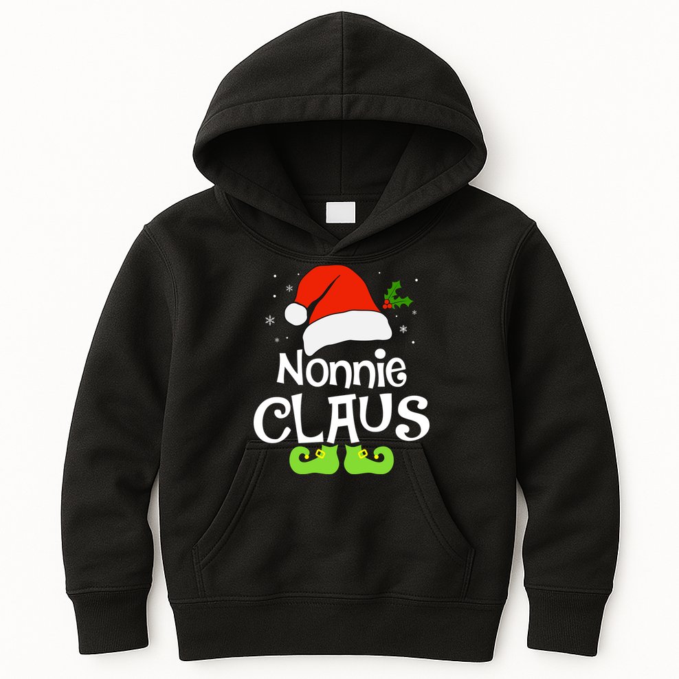 Nonnie Claus Matching Family Christmas 2022 Costume Santa Kids Hoodie
