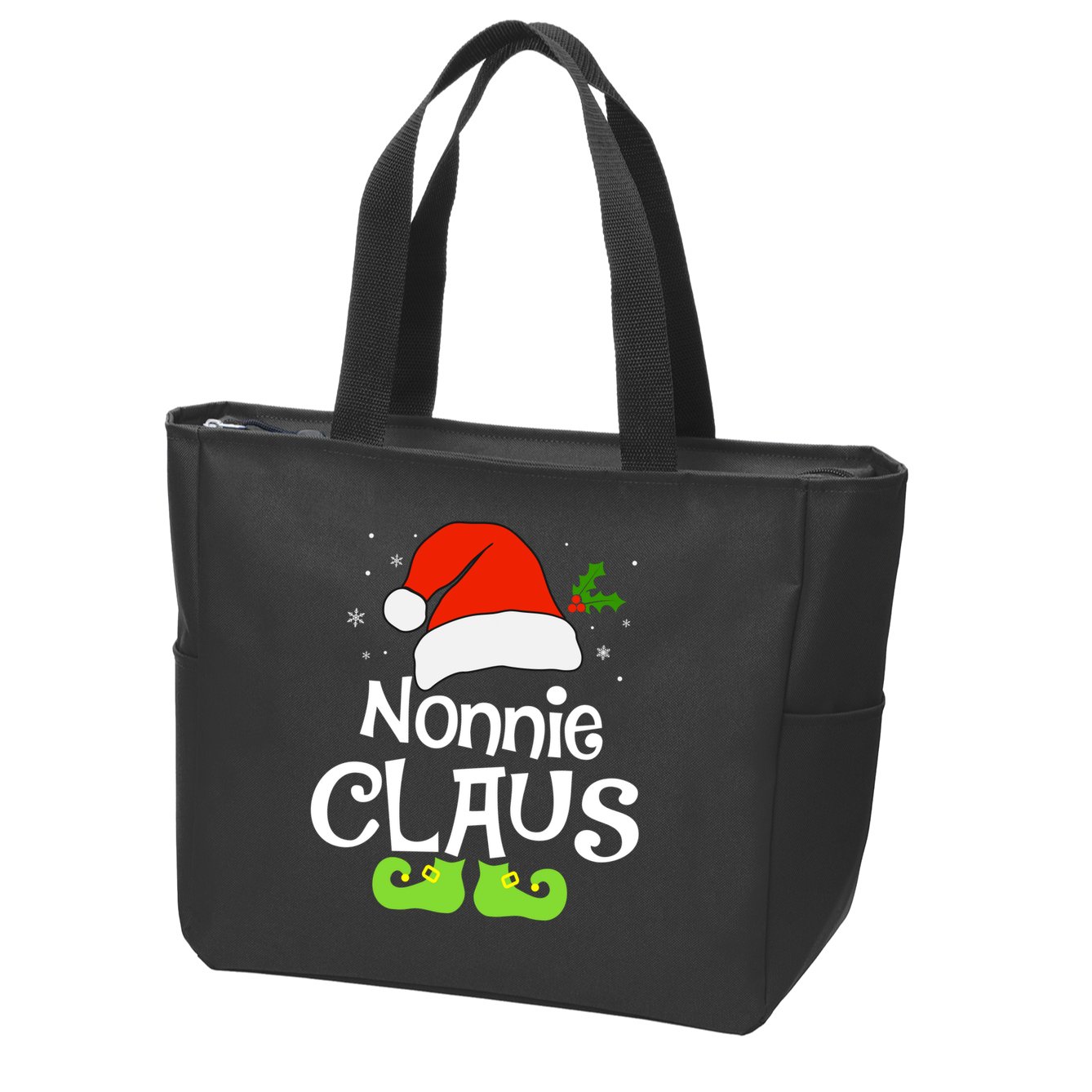 Nonnie Claus Matching Family Christmas 2022 Costume Santa Zip Tote Bag