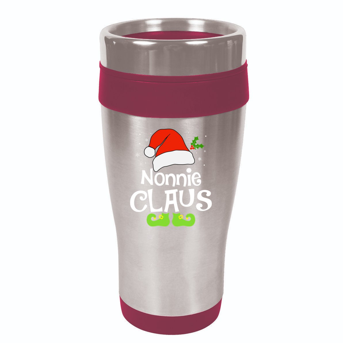 Nonnie Claus Matching Family Christmas 2022 Costume Santa 16oz Travel Tumbler