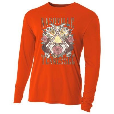 Nashville Country Music City Retro Nash Bash Bach Cooling Performance Long Sleeve Crew