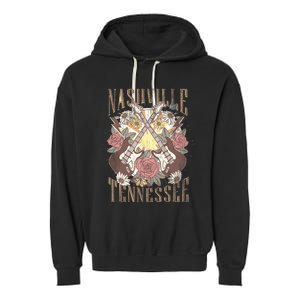 Nashville Country Music City Retro Nash Bash Bach Garment-Dyed Fleece Hoodie