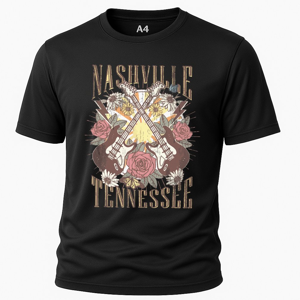 Nashville Country Music City Retro Nash Bash Bach Cooling Performance Crew T-Shirt
