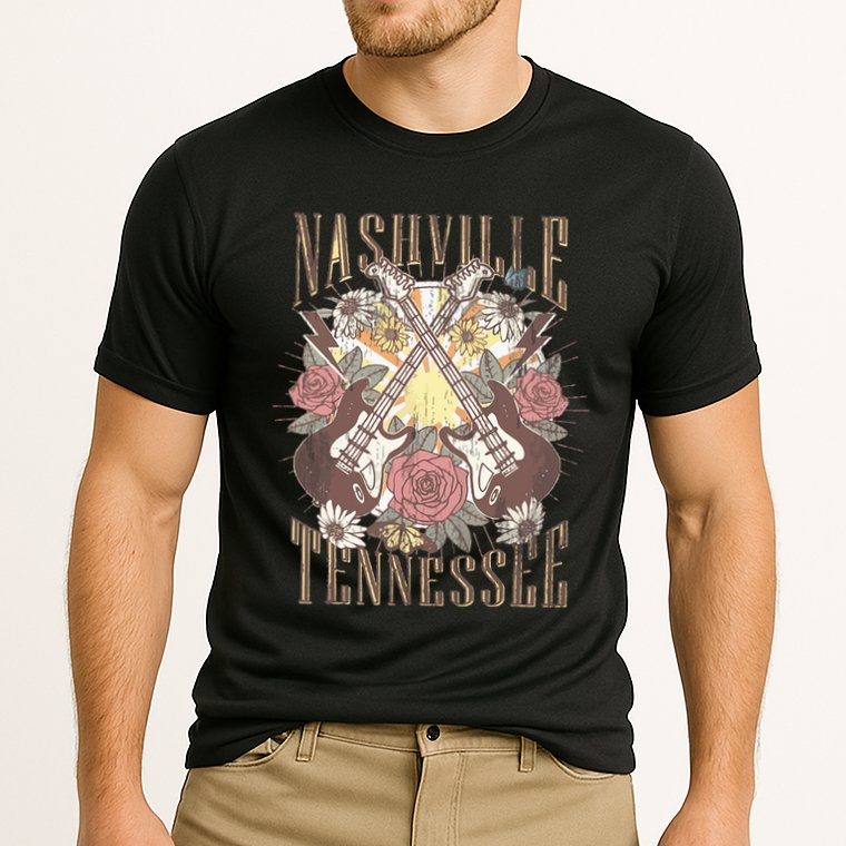 Nashville Country Music City Retro Nash Bash Bach Cooling Performance Crew T-Shirt
