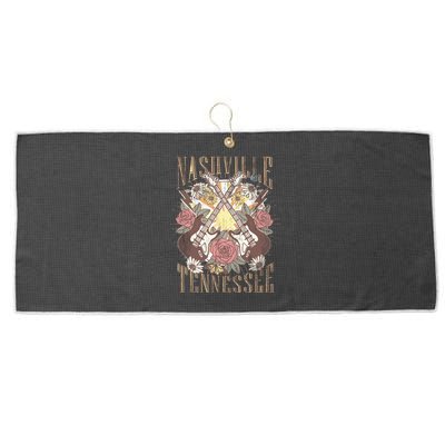 Nashville Country Music City Retro Nash Bash Bach Large Microfiber Waffle Golf Towel