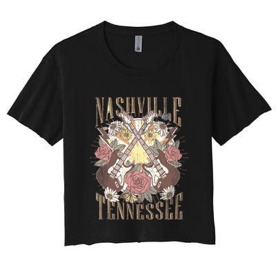 Nashville Country Music City Retro Nash Bash Bach Crop Top