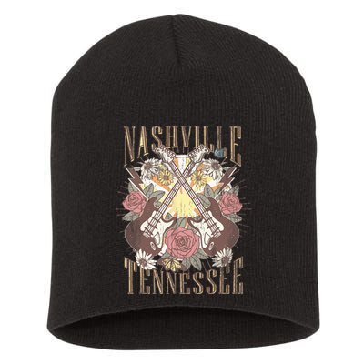 Nashville Country Music City Retro Nash Bash Bach Short Acrylic Beanie