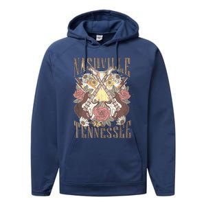 Nashville Country Music City Retro Nash Bash Bach Performance Fleece Hoodie