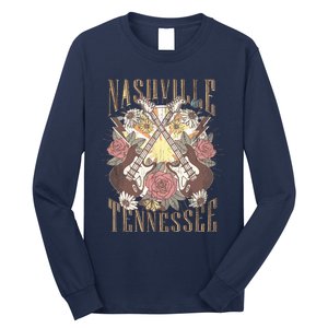 Nashville Country Music City Retro Nash Bash Bach Long Sleeve Shirt