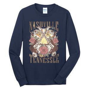 Nashville Country Music City Retro Nash Bash Bach Tall Long Sleeve T-Shirt