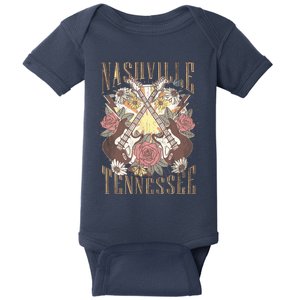 Nashville Country Music City Retro Nash Bash Bach Baby Bodysuit