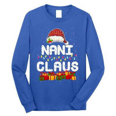 Nani Claus Matching Christmas Grandma Xmas Santa Cool Gift Long Sleeve Shirt