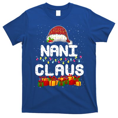 Nani Claus Matching Christmas Grandma Xmas Santa Cool Gift T-Shirt