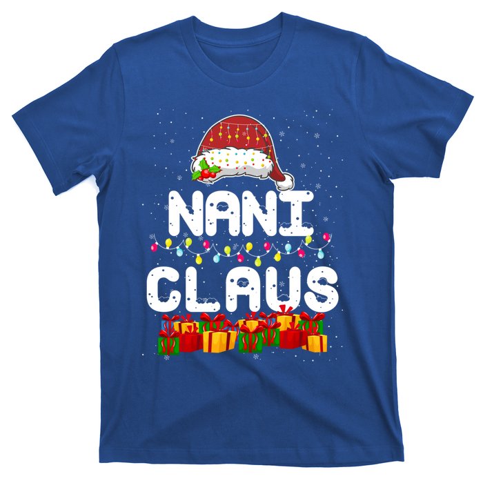 Nani Claus Matching Christmas Grandma Xmas Santa Cool Gift T-Shirt