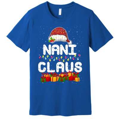 Nani Claus Matching Christmas Grandma Xmas Santa Cool Gift Premium T-Shirt