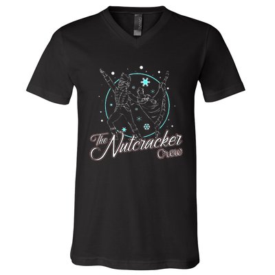 Nutcracker Crew Matching Family Christmas V-Neck T-Shirt