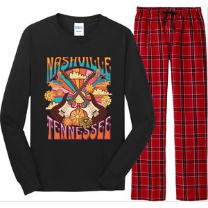 Nashville Country Music City Trip Retro Nash Bash Bach Gift Long Sleeve Pajama Set