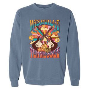 Nashville Country Music City Trip Retro Nash Bash Bach Gift Garment-Dyed Sweatshirt