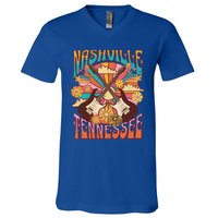 Nashville Country Music City Trip Retro Nash Bash Bach Gift V-Neck T-Shirt