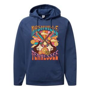 Nashville Country Music City Trip Retro Nash Bash Bach Gift Performance Fleece Hoodie