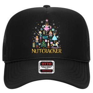 Nutcracker Crackin Merry Christmas Xmas Pajamas Holiday High Crown Mesh Back Trucker Hat