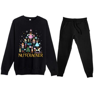 Nutcracker Crackin Merry Christmas Xmas Pajamas Holiday Premium Crewneck Sweatsuit Set