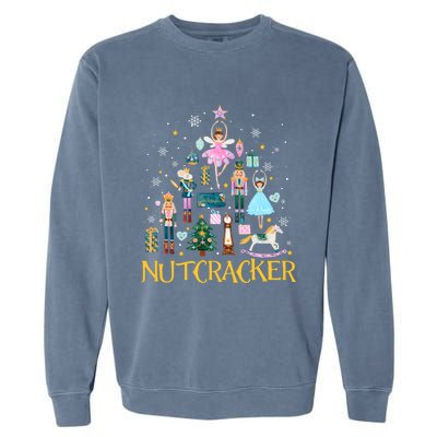 Nutcracker Crackin Merry Christmas Xmas Pajamas Holiday Garment-Dyed Sweatshirt