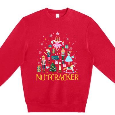 Nutcracker Crackin Merry Christmas Xmas Pajamas Holiday Premium Crewneck Sweatshirt