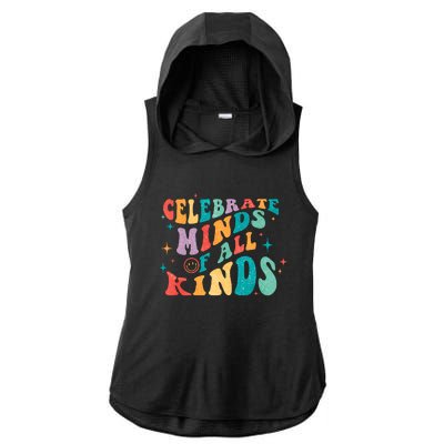 Neurodivergent Celebrate Minds Of All Kinds Autism Ladies PosiCharge Tri-Blend Wicking Draft Hoodie Tank