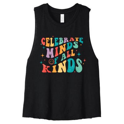 Neurodivergent Celebrate Minds Of All Kinds Autism Women's Racerback Cropped Tank