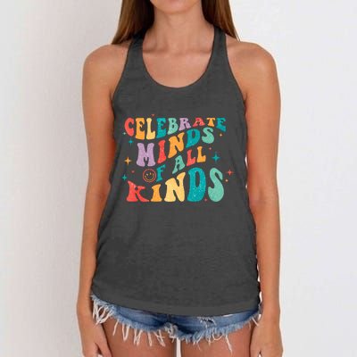 Neurodivergent Celebrate Minds Of All Kinds Autism Women's Knotted Racerback Tank