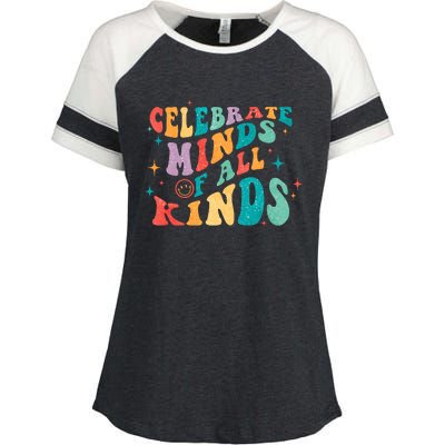 Neurodivergent Celebrate Minds Of All Kinds Autism Enza Ladies Jersey Colorblock Tee