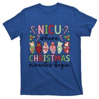 Nicu Christmas Miracles Nicu Nurse Xmas Party Nicu Nursing Gift T-Shirt