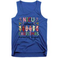 Nicu Christmas Miracles Nicu Nurse Xmas Party Nicu Nursing Gift Tank Top