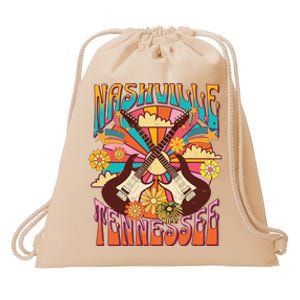 Nashville Country Music City Trip Retro Nash Bash Bach Drawstring Bag