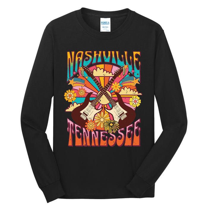 Nashville Country Music City Trip Retro Nash Bash Bach Tall Long Sleeve T-Shirt