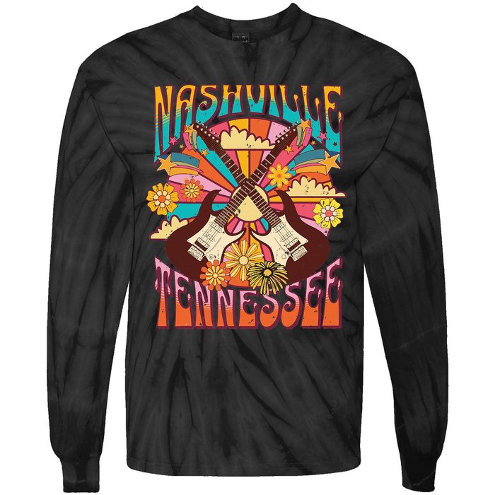 Nashville Country Music City Trip Retro Nash Bash Bach Tie-Dye Long Sleeve Shirt