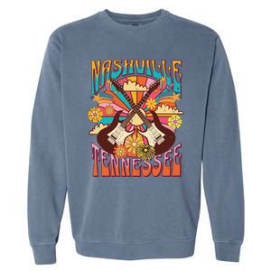 Nashville Country Music City Trip Retro Nash Bash Bach Garment-Dyed Sweatshirt