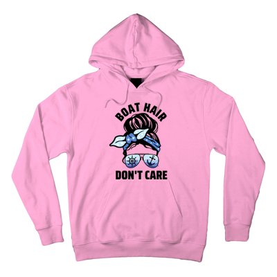 Nautical Captain Mom Boating Boat Hair Don't Care Gift Hoodie