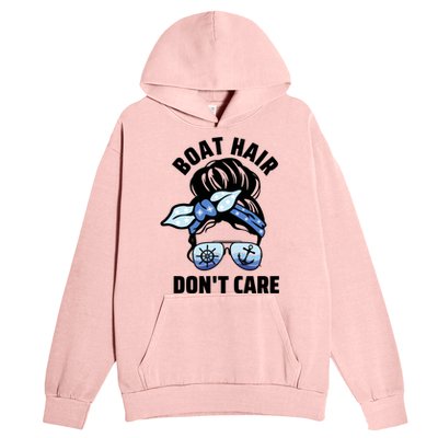 Nautical Captain Mom Boating Boat Hair Don't Care Gift Urban Pullover Hoodie