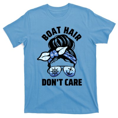 Nautical Captain Mom Boating Boat Hair Don't Care Gift T-Shirt