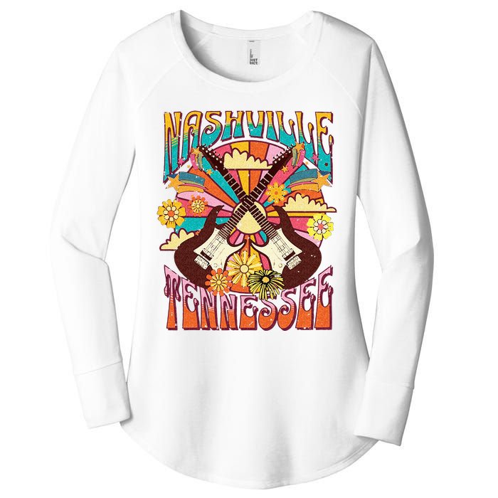 Nashville Country Music City Girls Trip Retro Nash Bash Bach Women's Perfect Tri Tunic Long Sleeve Shirt