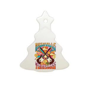 Nashville Country Music City Girls Trip Retro Nash Bash Bach Ceramic Tree Ornament