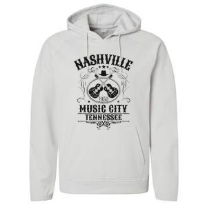 Nashville Country Music City Girls Trip Retro Nash Bash Bach Performance Fleece Hoodie