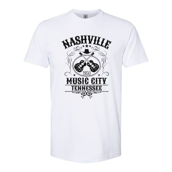 Nashville Country Music City Girls Trip Retro Nash Bash Bach Softstyle CVC T-Shirt