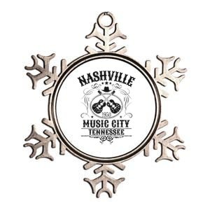 Nashville Country Music City Girls Trip Retro Nash Bash Bach Metallic Star Ornament