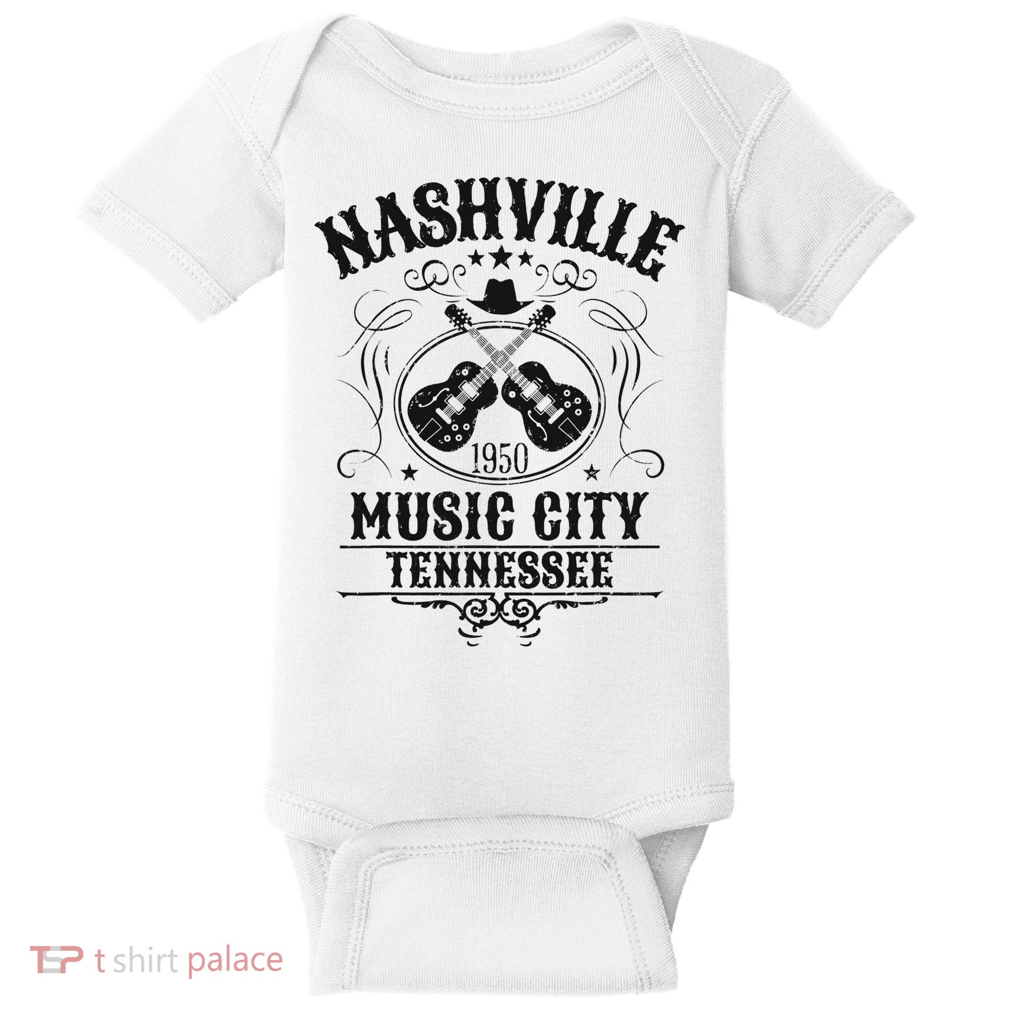 Nashville Country Music City Girls Trip Retro Nash Bash Bach Baby Bodysuit