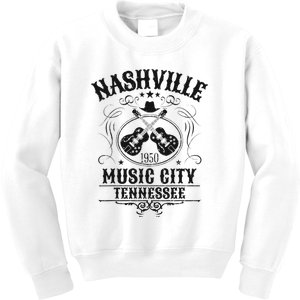 Nashville Country Music City Girls Trip Retro Nash Bash Bach Kids Sweatshirt